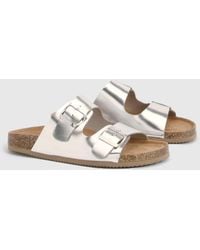 Boohoo - Double Buckle Footbed Sliders - Lyst