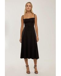 Hiccup - A-Line Sleeveless Midi Dress With Cowl Neck - Lyst