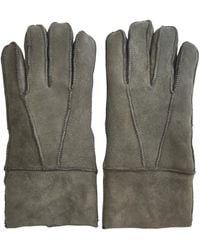 Infinity Leather - Sheepskin Suede Gloves With Roll Up/Down Cuff - Lyst