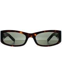 Saint Laurent - Rectangle Dark Spotted Havana Sl M152 - Lyst