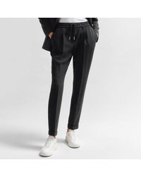 BOSS - Tariyana9 Regular-fit Broek Met Koord In Zwart Voor - Lyst