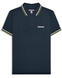 Lambretta - T-Shirt Twin Tipped Polo Button Fastening Textile - Lyst