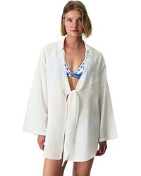 Penti - Cotton Woven Tie-Front Shirt - Lyst