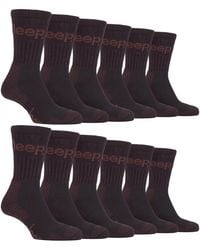 Jeep - 12 Pairs Luxury Cushioned Cotton Hiking Socks - Lyst