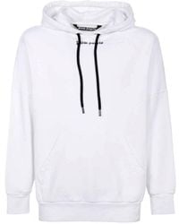 Palm Angels - Classic Logo White Oversized Hoodie - Lyst