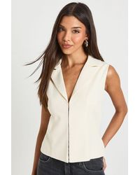 Boohoo - Hook And Eye Tailored Waistcoat - Lyst