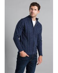 Kensington Eastside - Ribbed Zip-Up Funnel Neck Cardigan - Lyst
