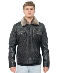 Infinity Leather - Trucker Shirt Jacket-Galway - Lyst