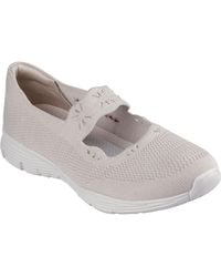 Skechers - Seager Cute N' Coy Textile Damen Natur Sneakers - Lyst