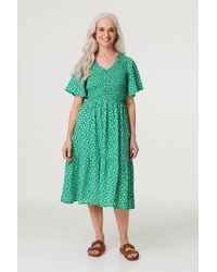 Izabel London - Ditsy Floral Midi Smock Dress - Lyst