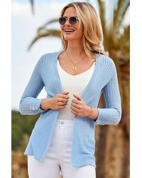 Sosandar - Powder Metallic Fine Knit Cardigan - Lyst