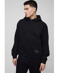 BoohooMAN - Branded Oversized Boxy Basic Hoodie - Lyst