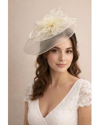 SVNX - Large Double Layer Floral Feather Fascinator - Lyst
