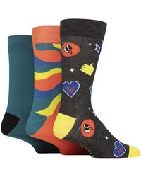 Sock Shop - 3 Pack Plain And Patterned Bamboo Socks - Lyst