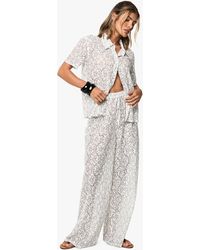 Boohoo - Corded Lace Beach Pants - Lyst