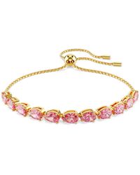 Swarovski - 'Matrix Pear' Plated Metal Bracelet - Lyst