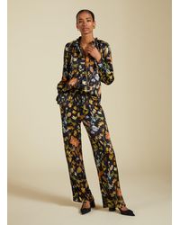 Baukjen - Mandy Printed Satin Trousers - Lyst