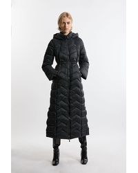Karen Millen - Lightweight Packable Maxi Coat - Lyst