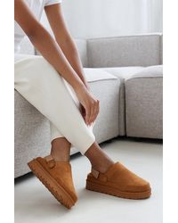 Where's That From - Wheres 'Umber' Cosy Adjustable Sling Back Faux-Suede Slippers - Lyst
