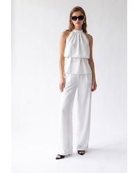 MixRay - Halter Blouse And Wide-Leg Pants Set - Lyst