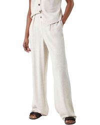 Roman - Linen Mix Wide Leg Trousers - Lyst