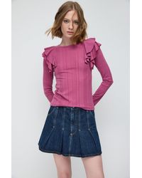 No Matter What - Gerüschte Ärmelbluse Aus Türkischem Stoff - Lyst