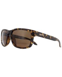 Calvin Klein - Rectangle Matte Dark Tortoise Sunglasses - Lyst