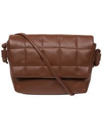Pure Luxuries - 'Zoey' Dark Nappa Leather Cross Body Bag - Lyst