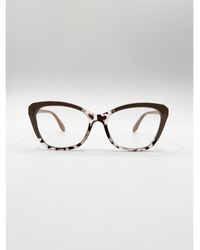 SVNX - And Animal Print Clear Lens Glasses - Lyst