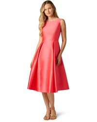 Adrianna Papell - Sleeveless Tea Length Dress - Lyst