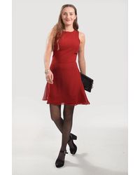 Secret Label - Dark Chiffon Sleeveless Floaty Dress - Lyst