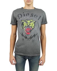 DIESEL - T Sons T Shirts Short Sleeve Tiger Print Casual Summer Cotton Tees - Lyst