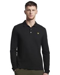 Lyle & Scott - Long Sleeve Collared Polo Shirt - Lyst