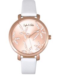 Sophie & Freda - Key West Leather-Band Watch W/Swarovski Crystals - Lyst