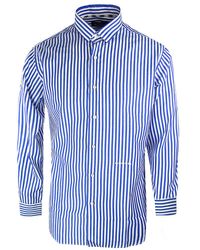 Aquascutum - Striped Pattern Long Sleeve Shirt Cotton - Lyst