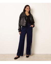 Blue Vanilla - Stripe Trousers With Elasticated Waist - Lyst