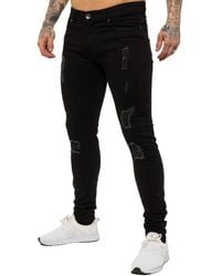 Enzo - Skinny Ripped Jeans - Lyst