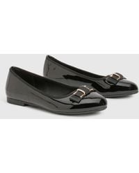 Boohoo - Bow Detail Ballet Flats - Lyst