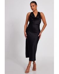 Quiz - Petite Satin Midaxi Dress - Lyst
