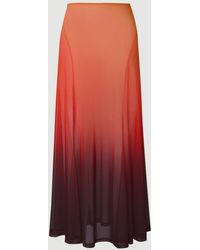 Karen Millen - Ombre Sunset Mesh Godet Maxi Skirt - Lyst