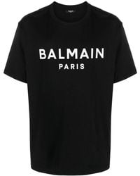 Balmain - Paris Bold Brand Logo T-Shirt Cotton - Lyst