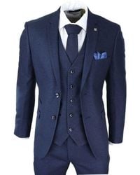 Paul Andrew - 3 Piece Birdseye Tweed Classic Suit Velvet - Lyst