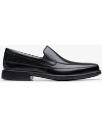Clarks - Cosgrove Vrije Zwarte Leren Schoenen - Lyst