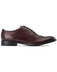 Base London - Darcy Burnished Leather Brogue Shoes - Lyst