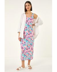 Roman - Confetti Print A-Line Midi Dress - Lyst