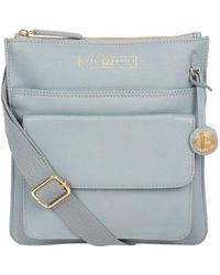 Pure Luxuries - 'Langley' Cashmere Leather Cross Body Bag - Lyst