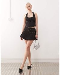 Motel - Gatlin Studded Pleated Mini Skirt Co-Ord - Lyst