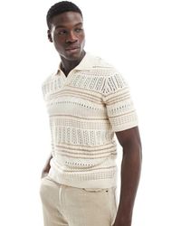 Only & Sons - Relaxed Fit Open Knit Polo - Lyst