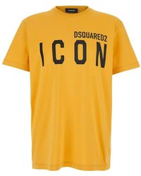 DSquared² - Sunflower T-Shirt Large Icon Logo Cotton - Lyst