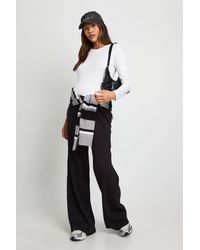 Boohoo - Maternity Basic Rib Wide Leg Trouser - Lyst